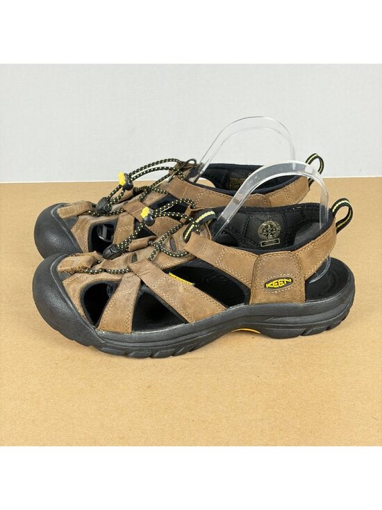 Keen Sarasota Leather Hiking Sandals Mens 9 Brown Bungee Lace Closed Toe main image 10